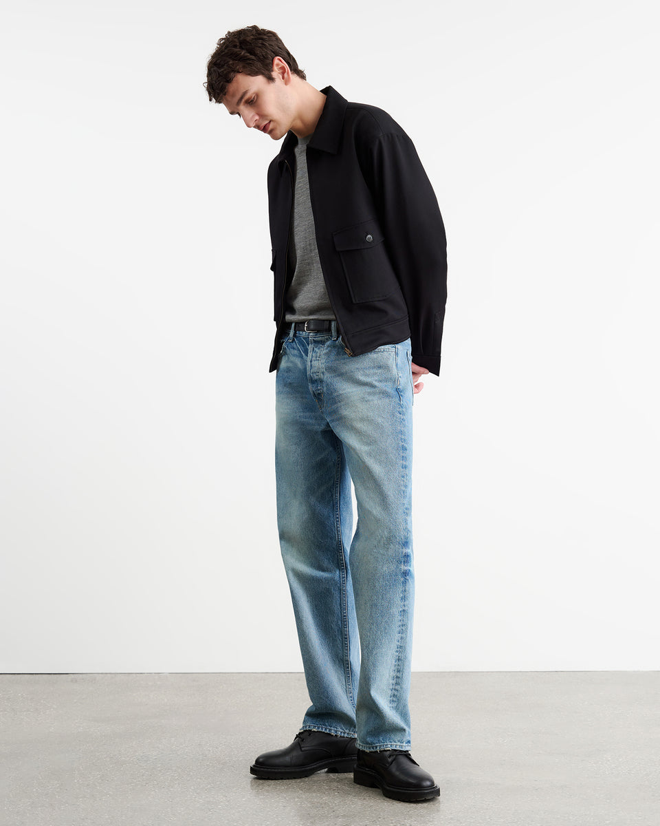 DRAVEN SWEATER IN MEDIUM GREY MELANGE