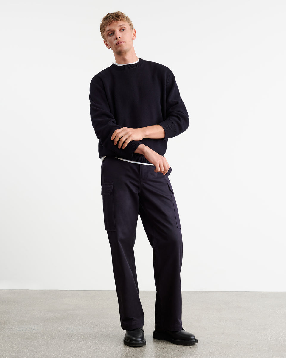 FRIEDMAN COTTON PANT IN MIDNIGHT