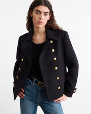 ORNELLA PEACOAT IN BLACK