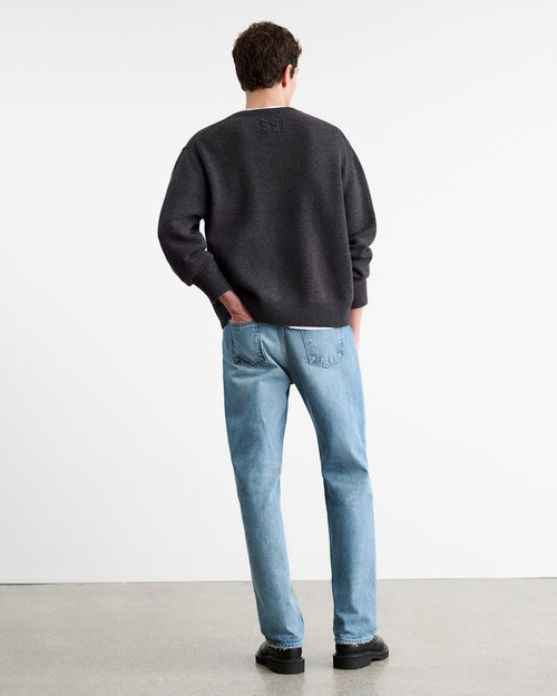 MADDOX SWEATER IN CHARCOAL MELANGE