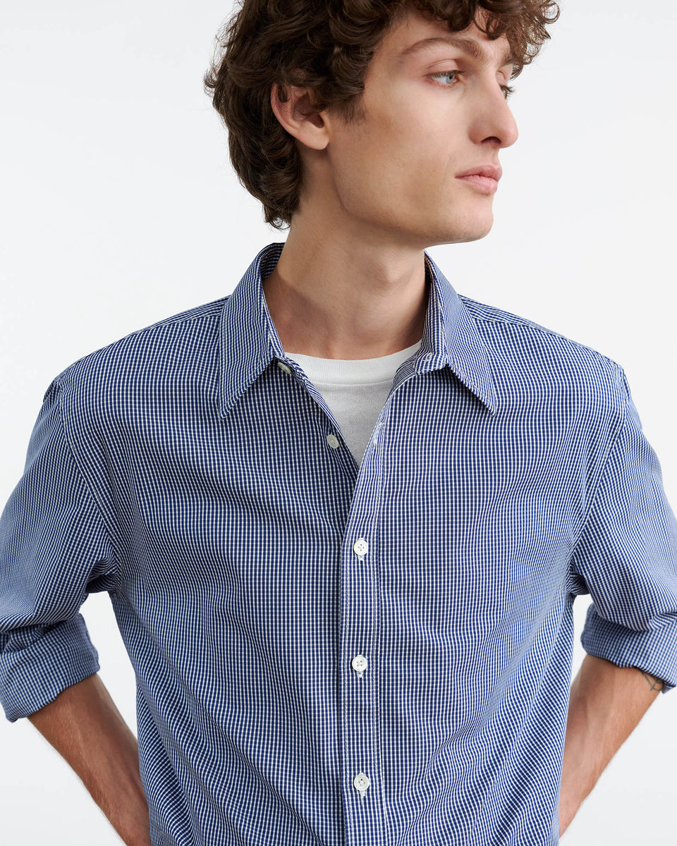 DECLAN SHIRT IN NAVY VICHY CHECK