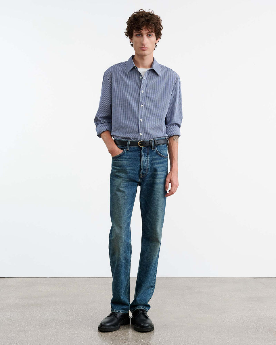 DECLAN SHIRT IN NAVY VICHY CHECK