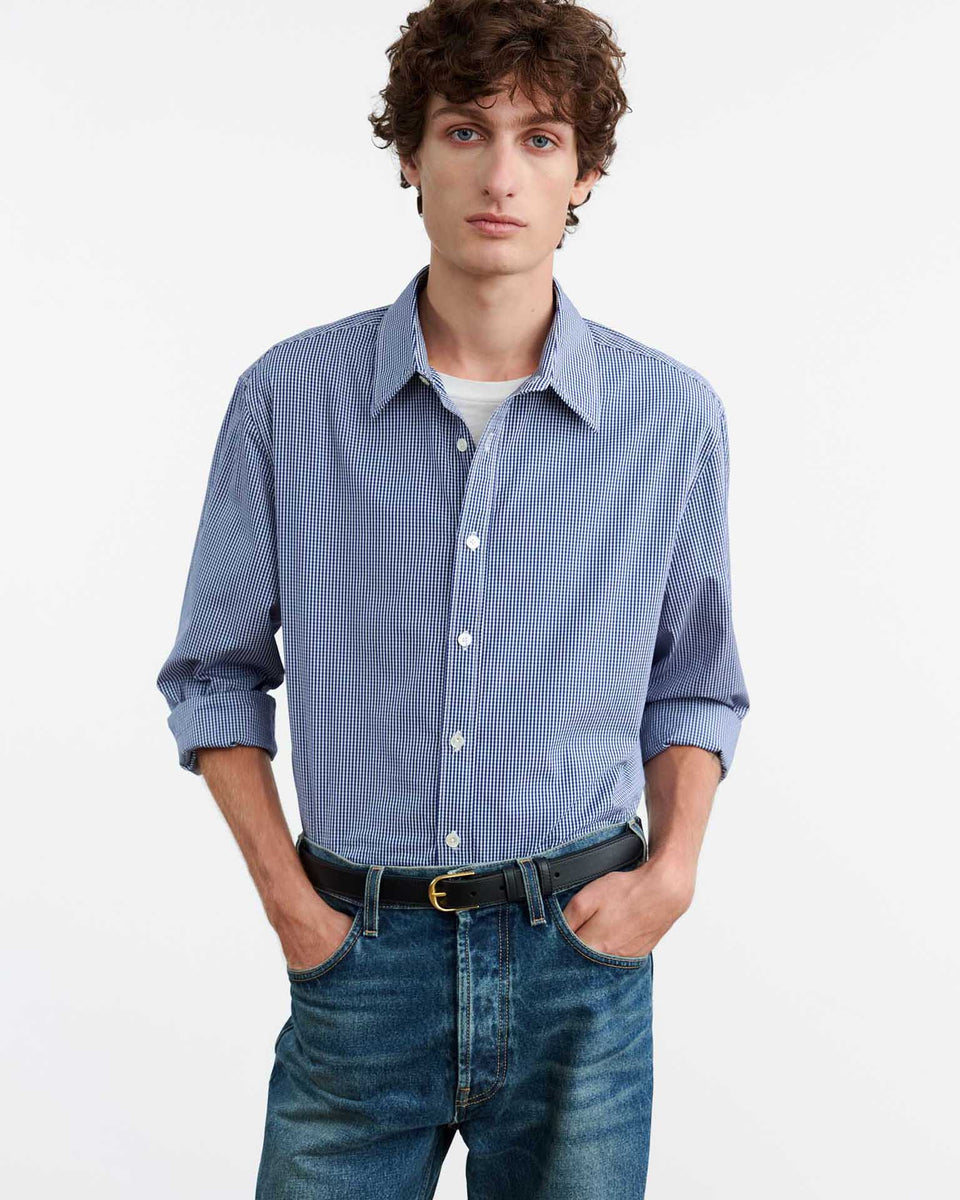 DECLAN SHIRT IN NAVY VICHY CHECK