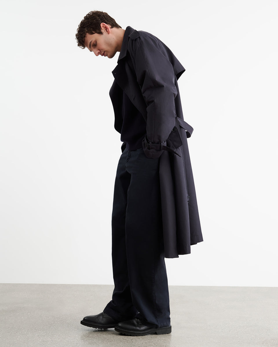 KIERAN TRENCH COAT IN DARK NAVY