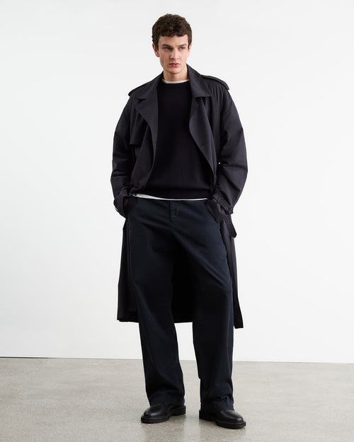 KIERAN TRENCH COAT IN DARK NAVY