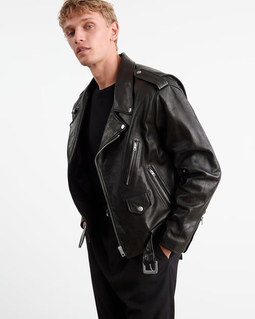 ALEX LEATHER JACKET IN BLACK