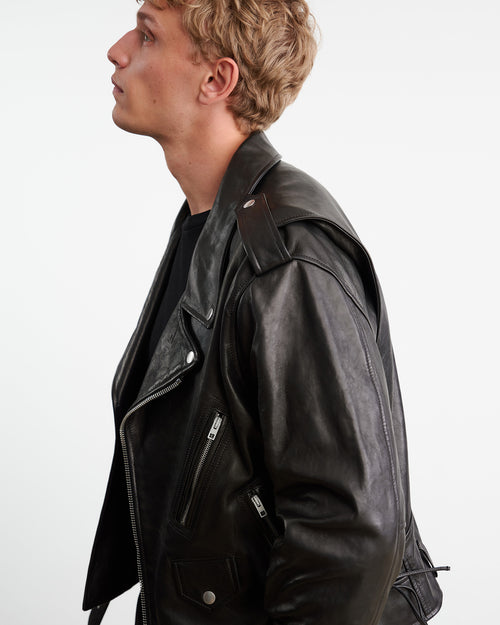 ALEX LEATHER JACKET IN BLACK