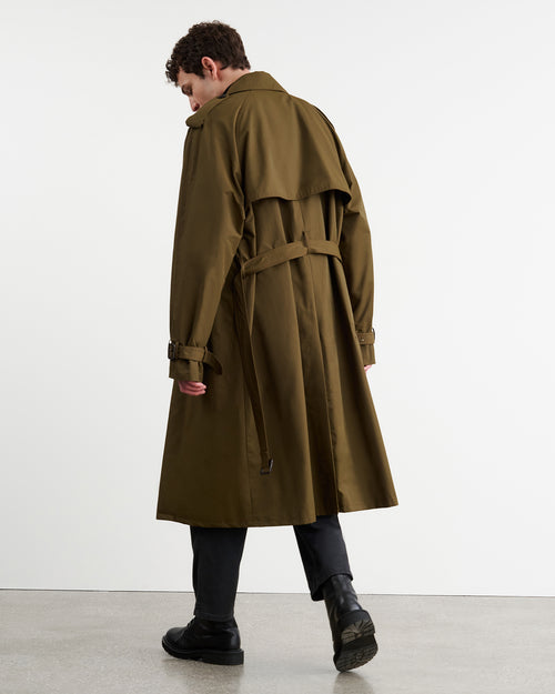 KIERAN TRENCH COAT IN OLIVE GREEN