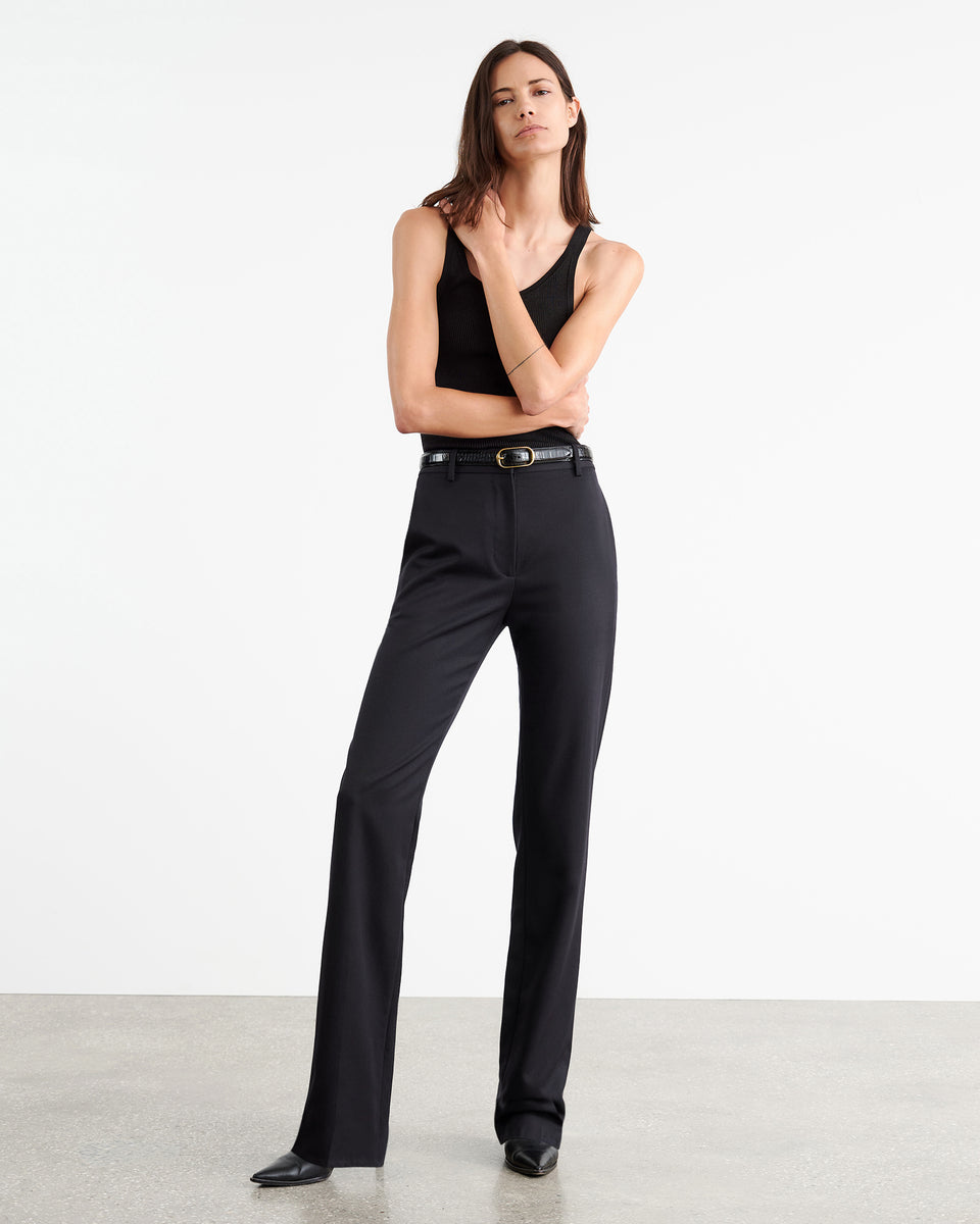 SELAH SILK KNIT TANK IN BLACK