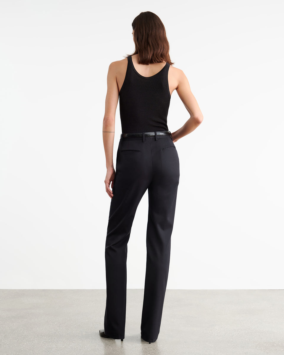 SELAH SILK KNIT TANK IN BLACK