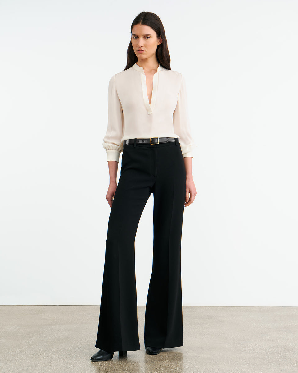 MONTAINE SILK BLOUSE IN IVORY