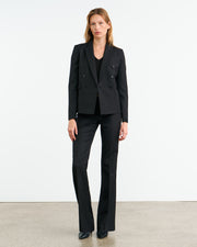 DURAN JACKET IN DARK CHARCOAL PINSTRIPE