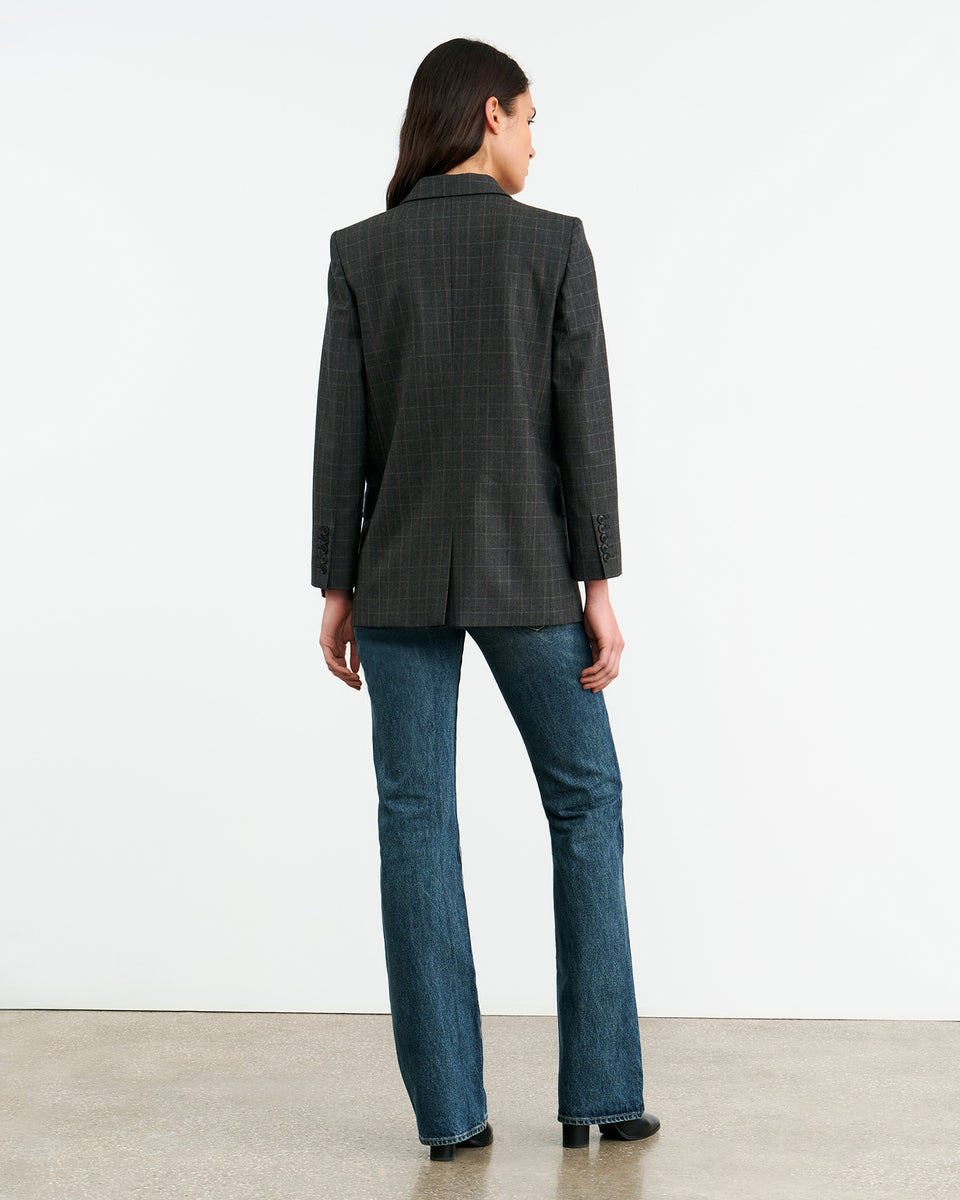 DIANE BLAZER IN ESPRESSO CHECK