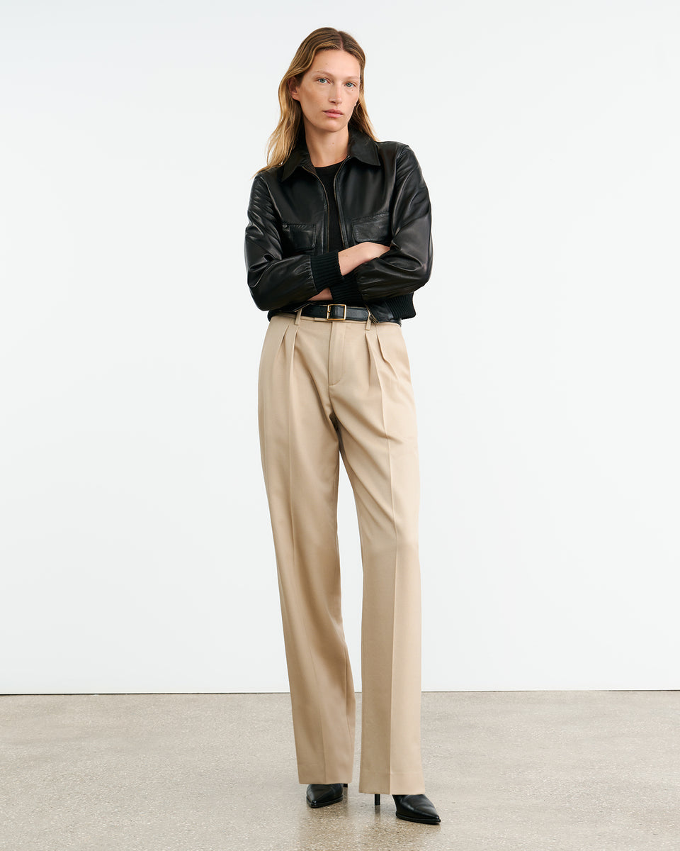 ALPHONSE WOOL PANT IN ROOSEVELT KHAKI