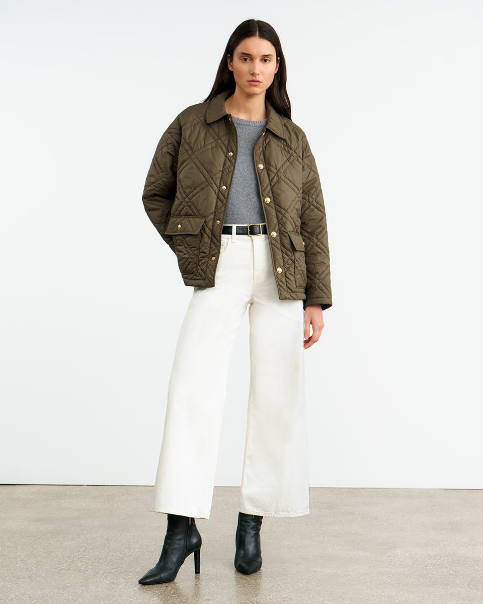 HELAH QUILTED PARKA IN ARMY GREEN