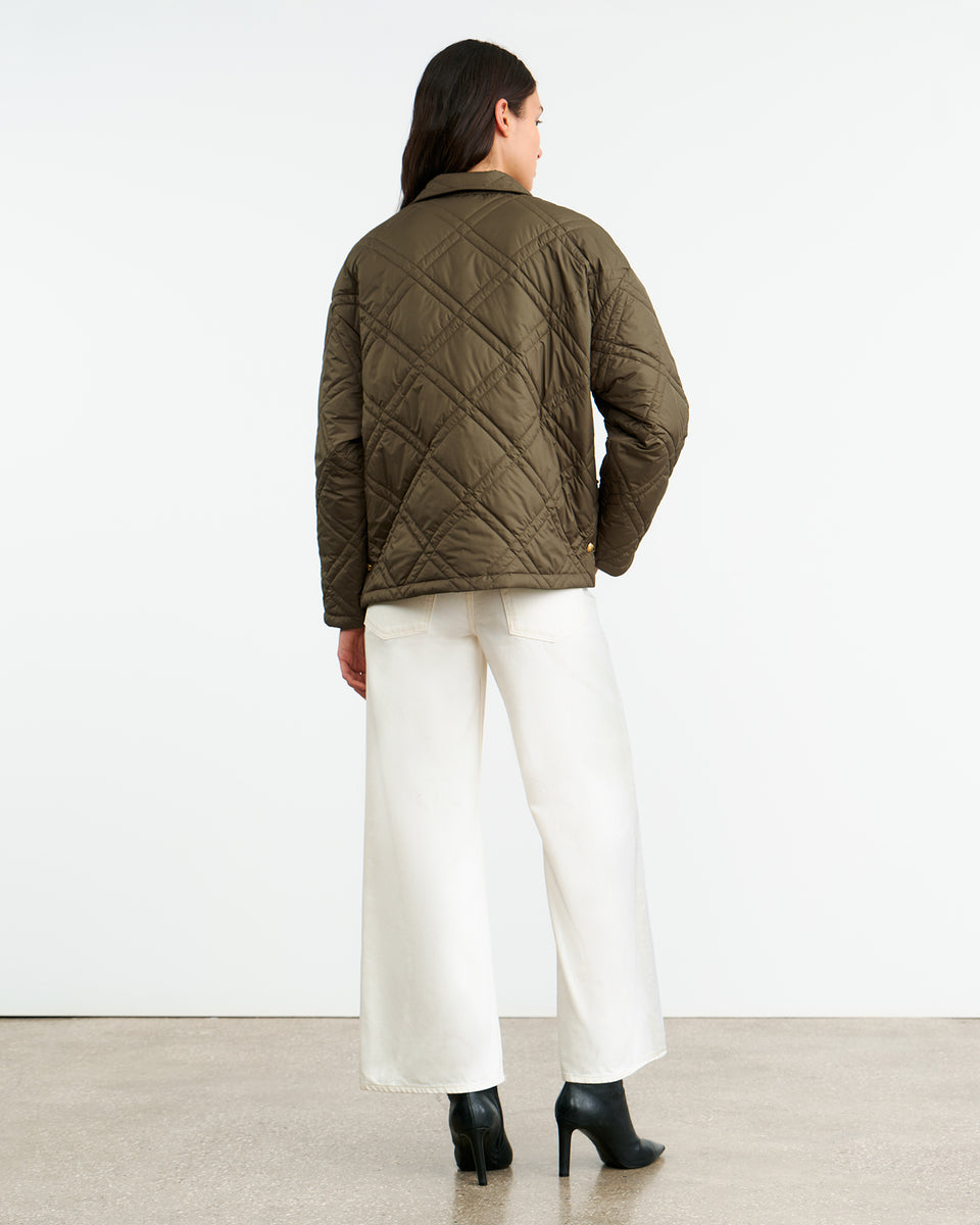 HELAH QUILTED PARKA IN ARMY GREEN