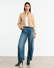 BEAUVAIS SUEDE JACKET IN LIGHT SAND