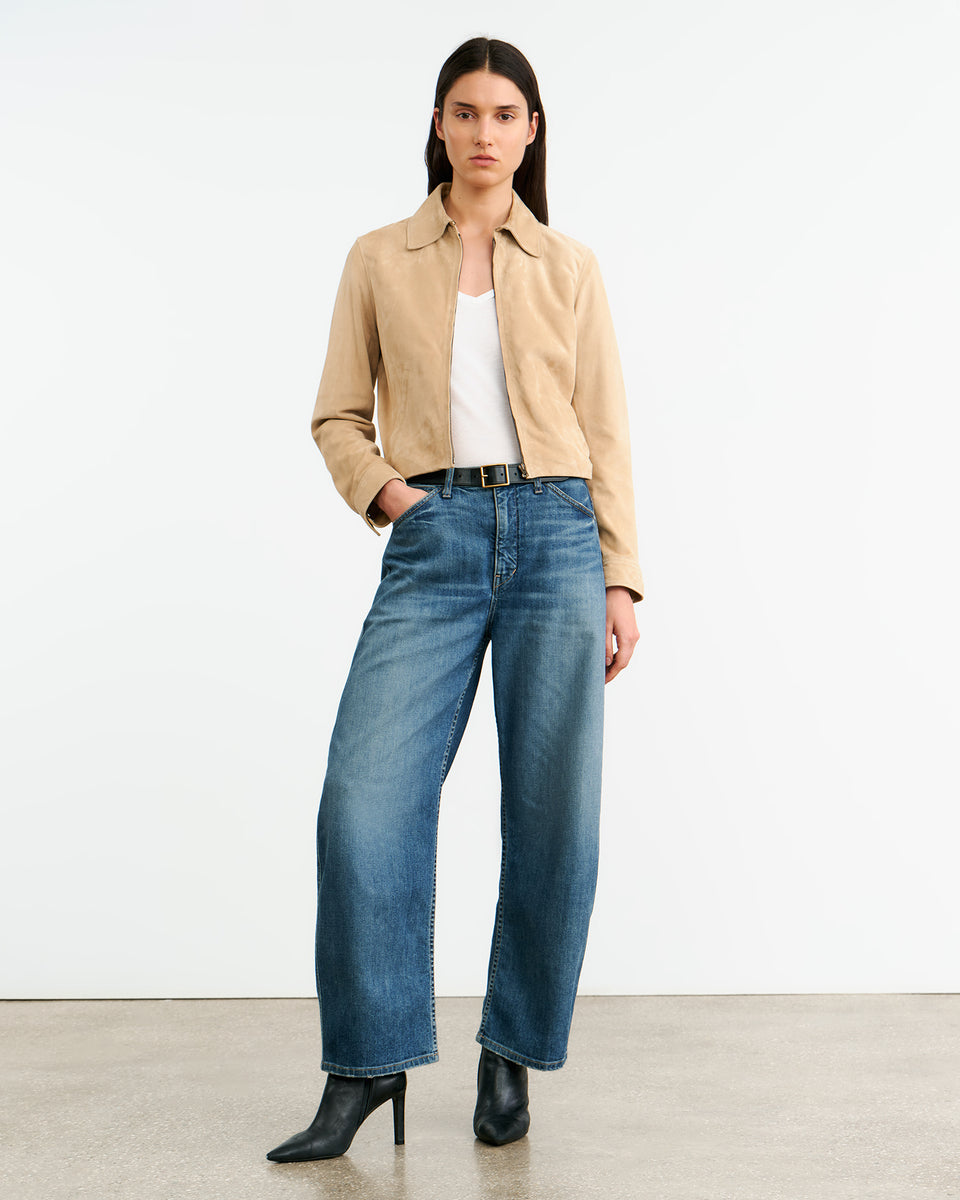 BEAUVAIS SUEDE JACKET IN LIGHT SAND