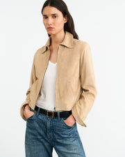 BEAUVAIS SUEDE JACKET IN LIGHT SAND