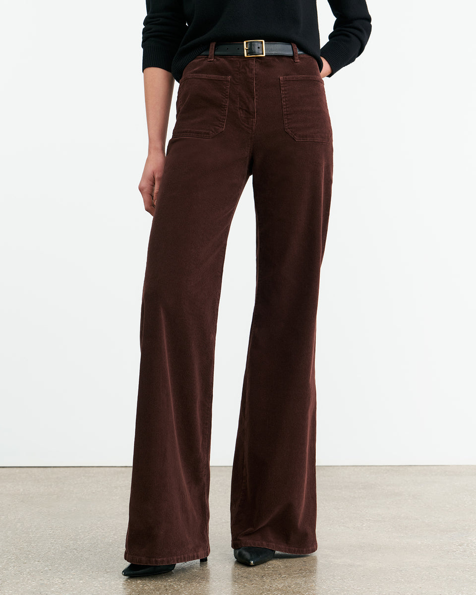 FLORENCE CORDUROY PANT IN MERLOT