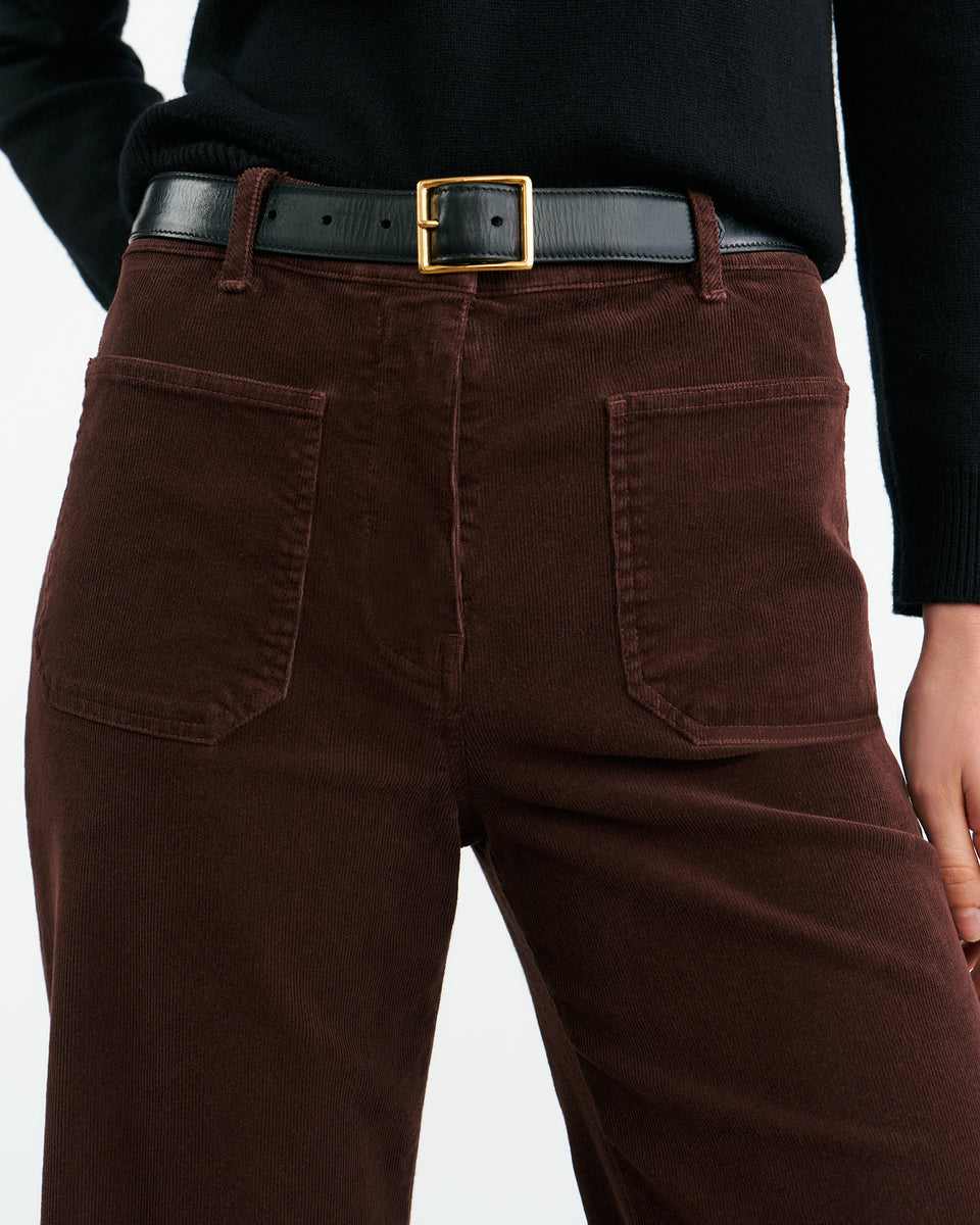 FLORENCE CORDUROY PANT IN MERLOT