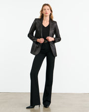 BELMONDE LEATHER TAILORED JACKET IN BLACK