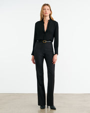 MONTAINE SILK BLOUSE IN BLACK