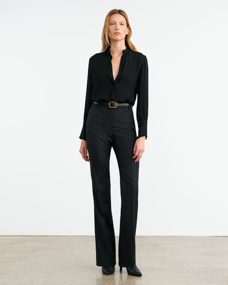 MONTAINE SILK BLOUSE IN BLACK