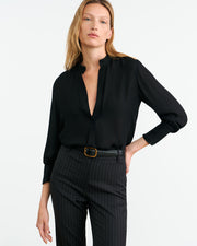 MONTAINE SILK BLOUSE IN BLACK