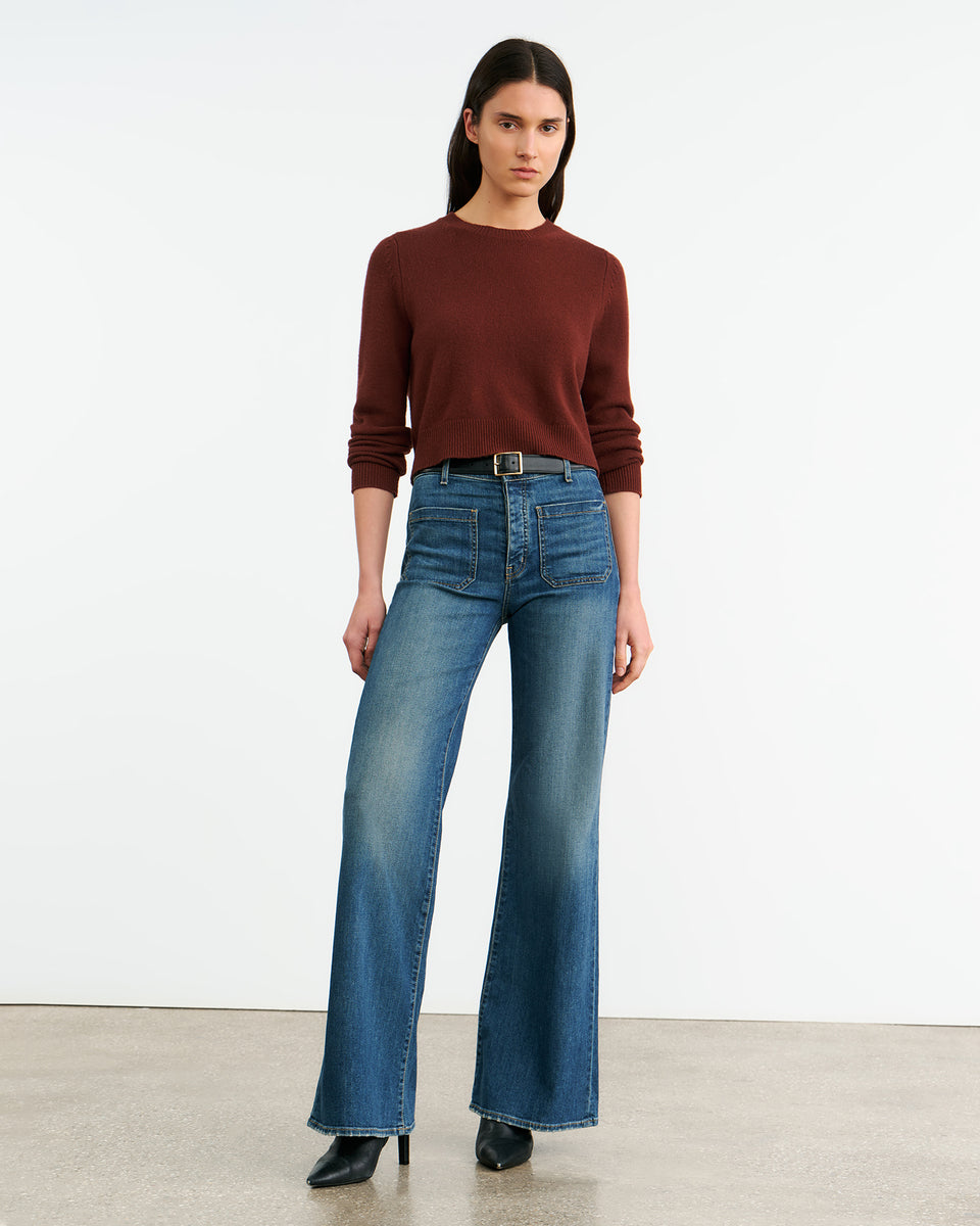 VENUS CASHMERE SWEATER IN DARK RUST