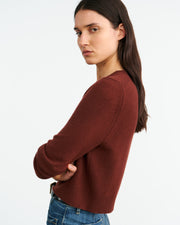VENUS CASHMERE SWEATER IN DARK RUST