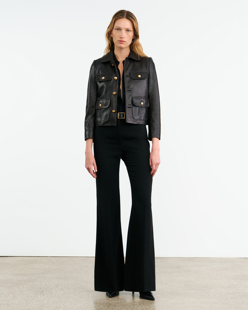 CHAMONIX LEATHER JACKET IN BLACK