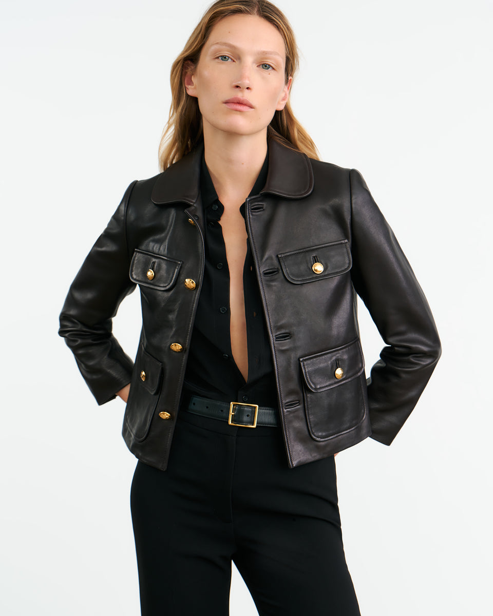 CHAMONIX LEATHER JACKET IN BLACK