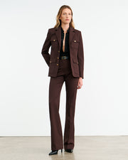 CORETTE WOOL PANT IN OXBLOOD