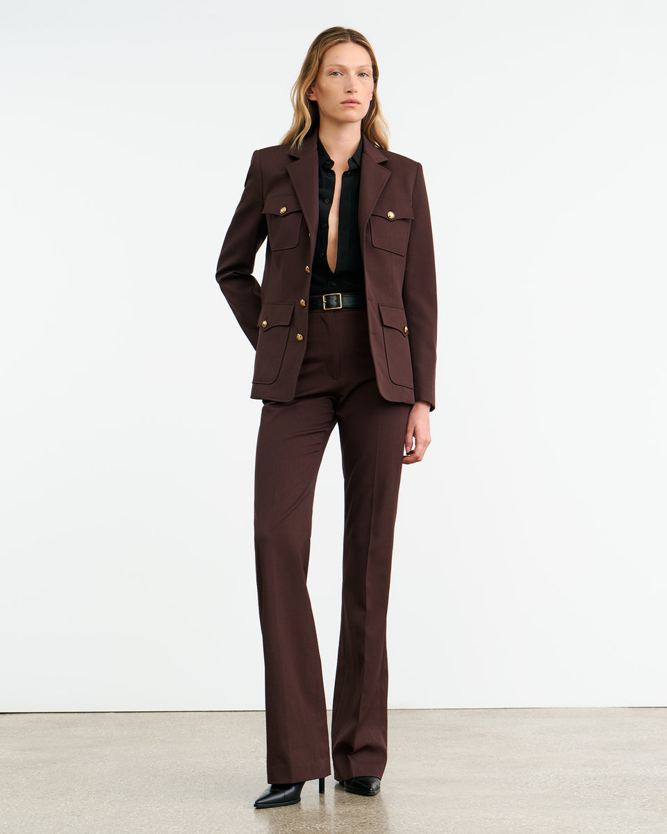 CORETTE WOOL PANT IN OXBLOOD