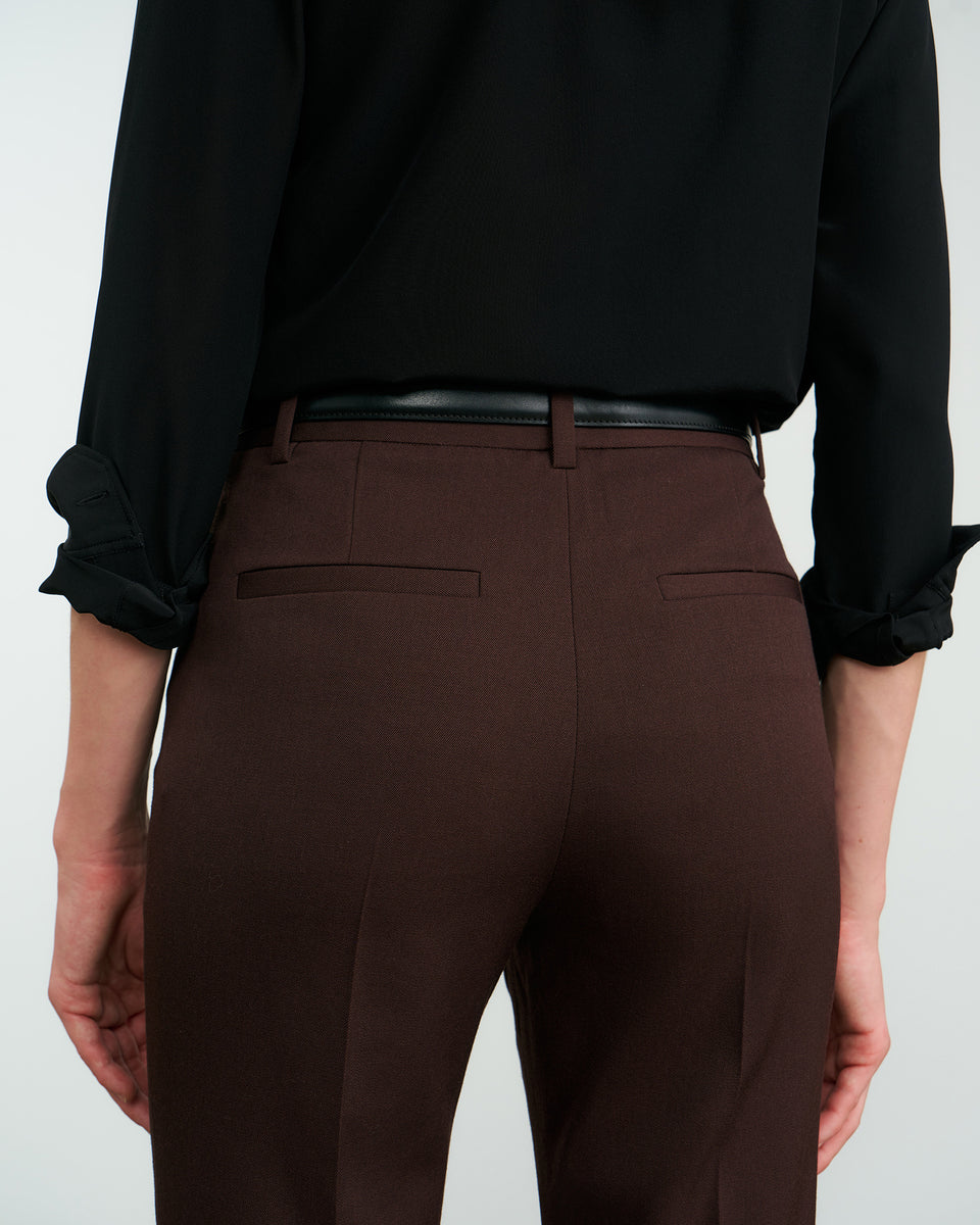 CORETTE WOOL PANT IN OXBLOOD