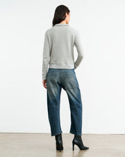 DIYA QUARTER ZIP SWEATSHIRT IN HEATHER GREY