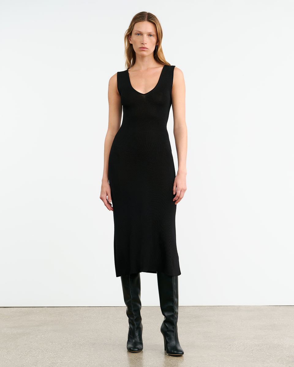 BERNICE SWEATER DRESS IN BLACK