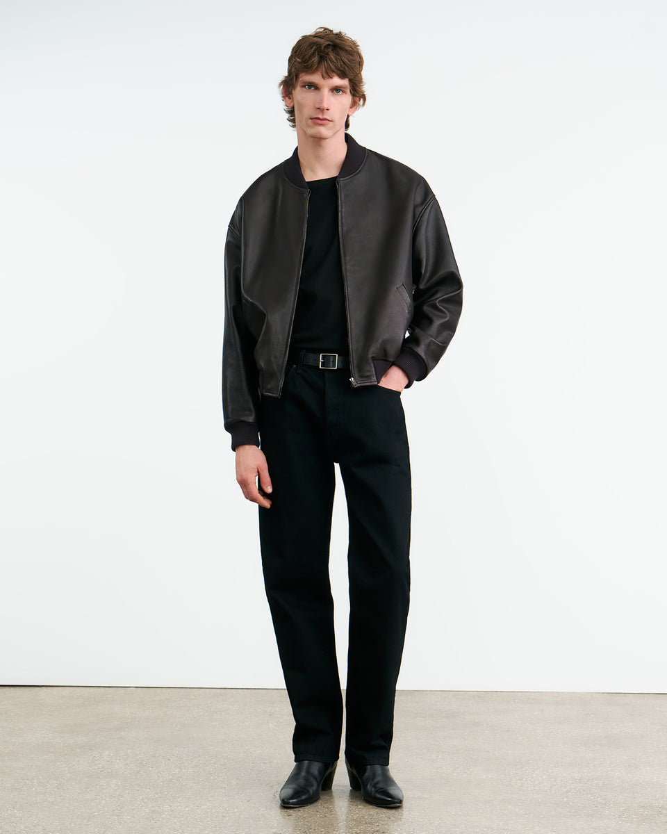 DRAVA LEATHER JACKET IN BLACK