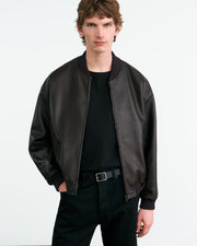DRAVA LEATHER JACKET IN BLACK