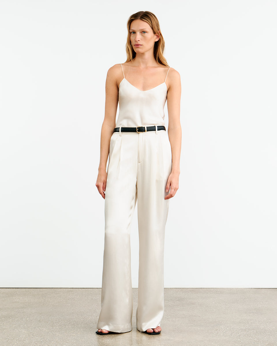 FLAVIE SILK PANT IN IVORY