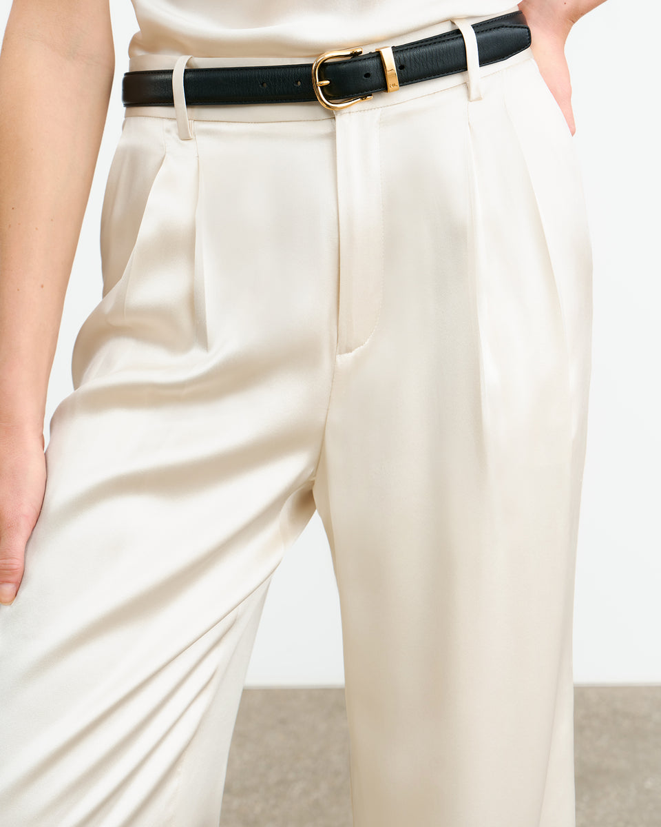 FLAVIE SILK PANT IN IVORY