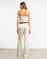 FLAVIE SILK PANT IN IVORY