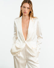 EVELINE SILK JACKET IN IVORY
