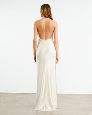 ESSY SILK GOWN IN IVORY