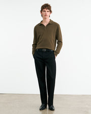 JOVAN CASHMERE POLO IN DARK MOSS