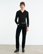 LUDO POLO SWEATER IN BLACK