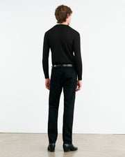 LUDO POLO SWEATER IN BLACK