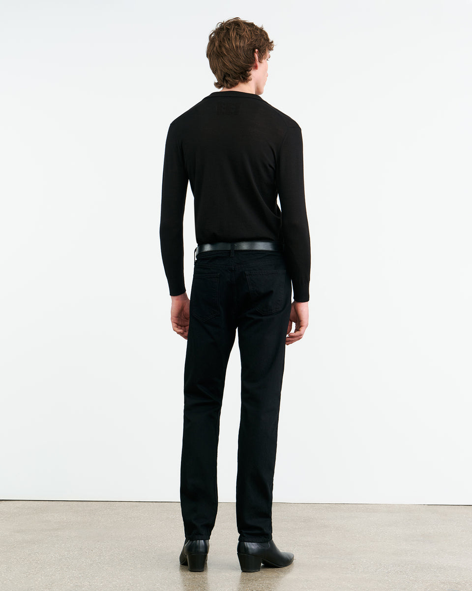 LUDO POLO SWEATER IN BLACK