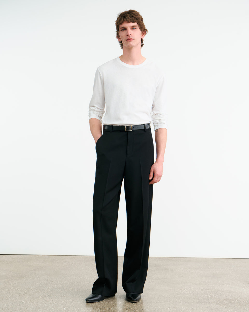 CASSIUS WOOL PANT IN BLACK
